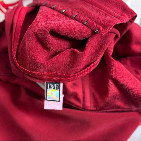 Diane Von Furstenberg Valetta Red Silk Blend Mini Dress One Shoulder Size 2 - Picture 9 of 16